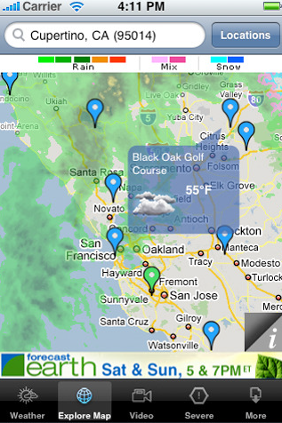 weather channel map. I always check the weather map