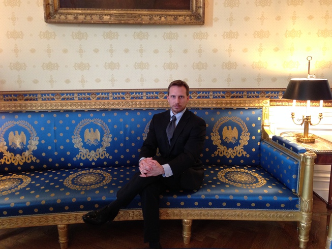 Matthew Might waiting to meet with President Obama at the White House, January 2015.